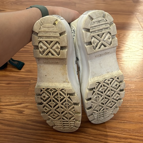 Converse White Lug Sole High Top Platform Sneakers Size 9 - Picture 10 of 10